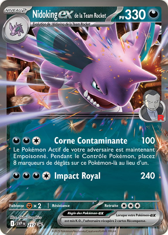 Carte Nidoking-ex de la Team Rocket