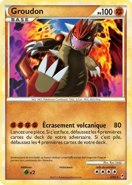 Carte Pokémon Groudon — L'Appel des Légendes