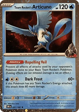 Carte Pokémon Artikodin de la Team Rocket — Rivalités Destinées