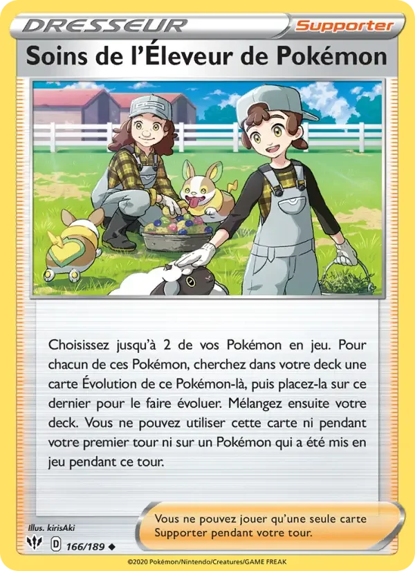 Carte Soins de l'Éleveur de Pokémon