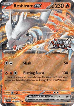 Carte Pokémon Reshiram-ex — Flamme Blanche