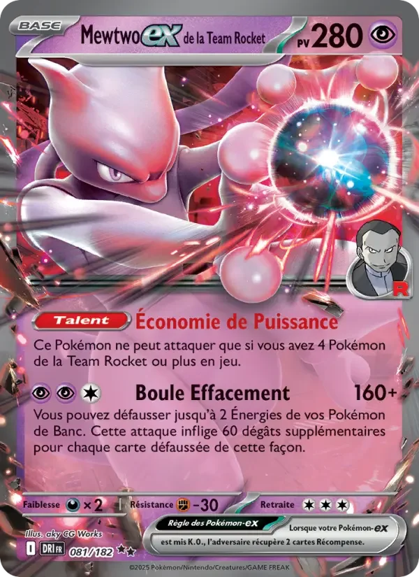Carte Mewtwo-ex de la Team Rocket