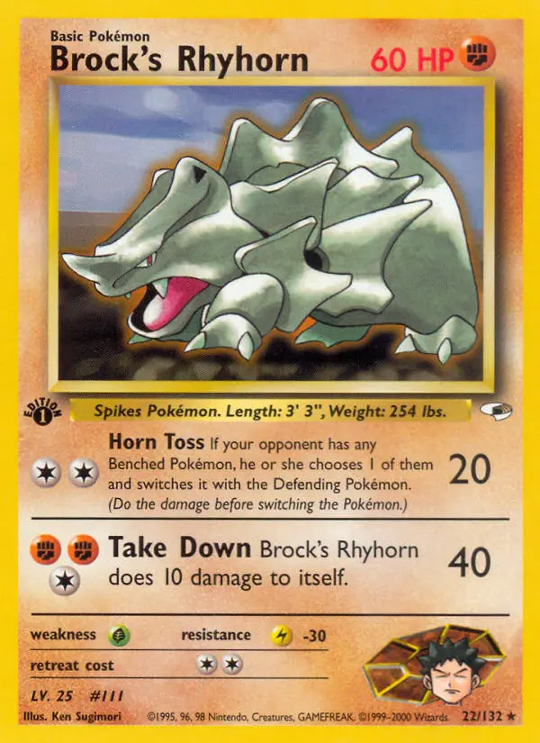 Carte Brock's Rhinocorne
