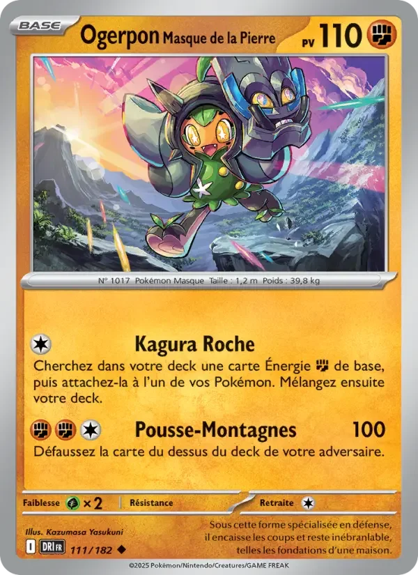 Carte Ogerpon Masque de la Pierre