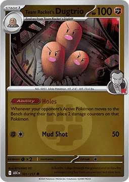 Carte Pokémon Triopikeur de la Team Rocket — Héros Transcendants