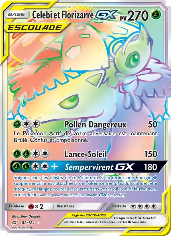 Carte Celebi et Florizarre GX