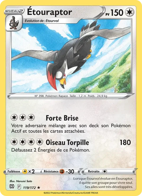 Carte Étouraptor