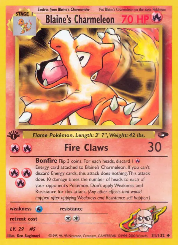 Carte Blaine's Reptincel