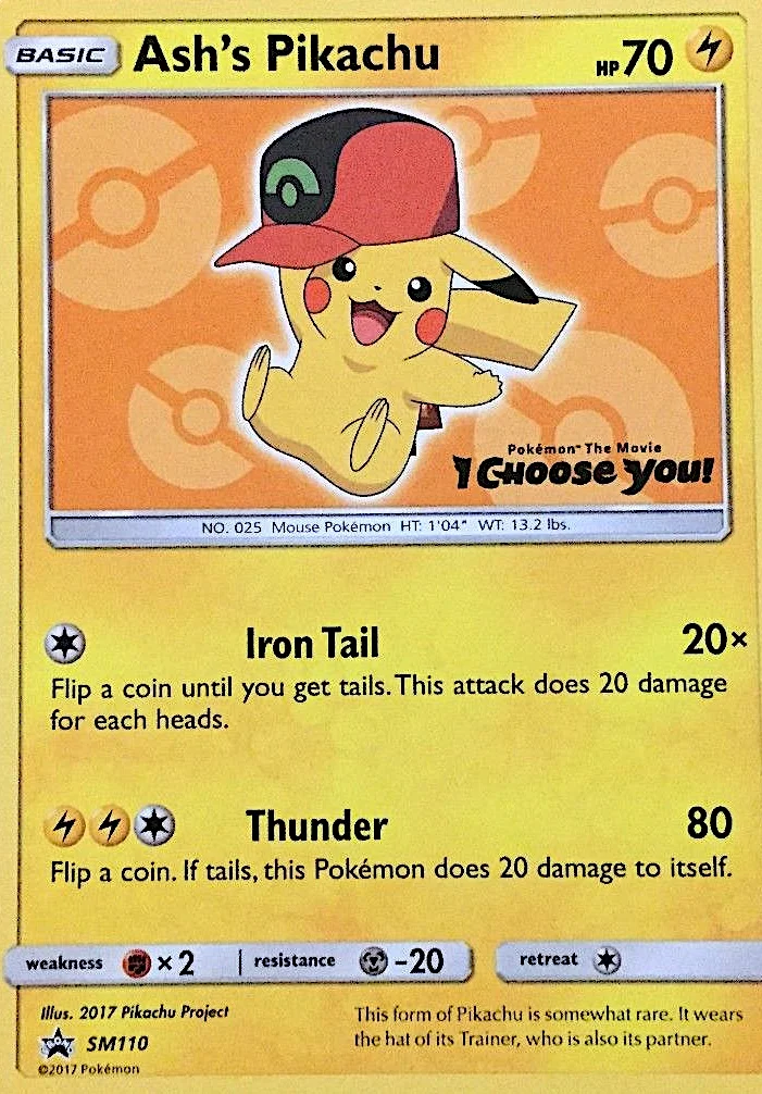 Carte Pikachu de Sacha