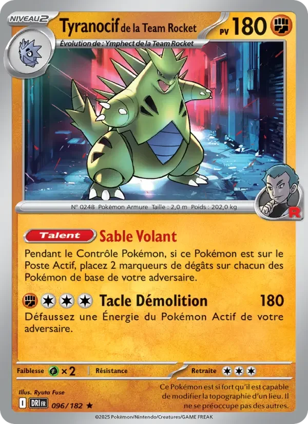 Carte Tyranocif de la Team Rocket