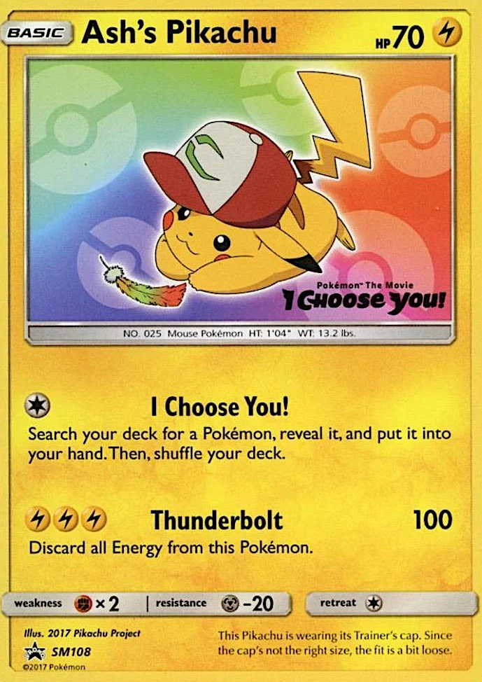 Carte Pikachu de Sacha