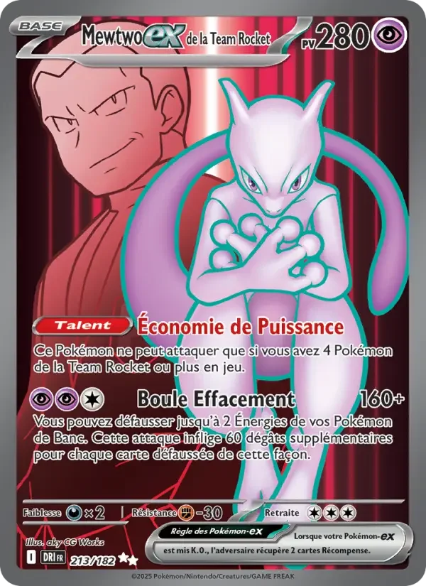 Carte Mewtwo-ex de la Team Rocket