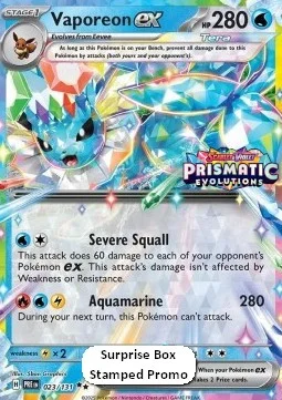Carte Pokémon Aquali-ex — Évolutions Prismatiques