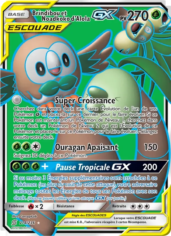 Carte Brindibou et Noadkoko d’Alola GX
