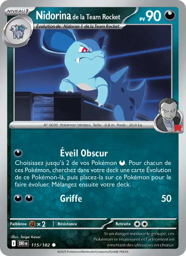 Carte Nidorina de la Team Rocket