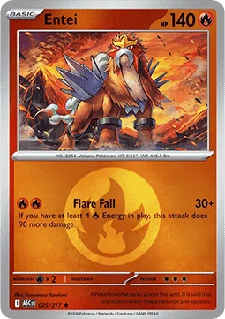 Carte Pokémon Entei — Héros Transcendants
