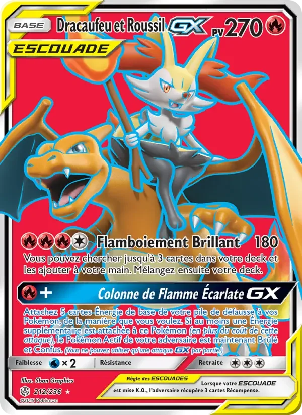 Carte Dracaufeu et Roussil GX