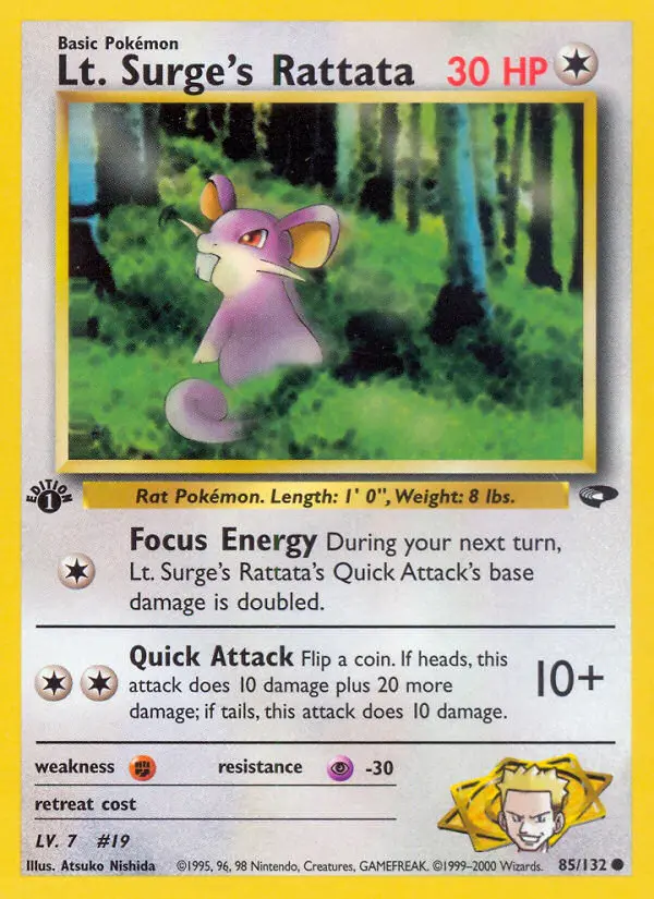 Carte Lt. Surge's Rattata