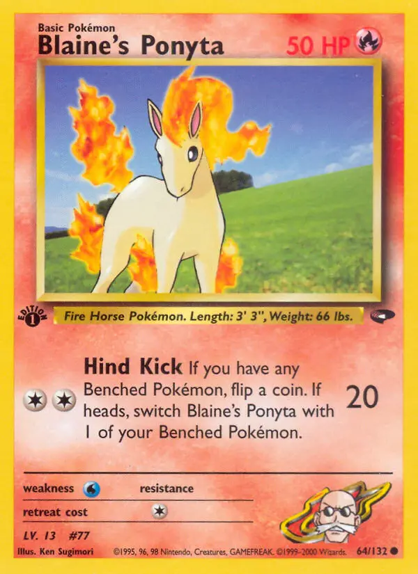 Carte Blaine's Ponyta