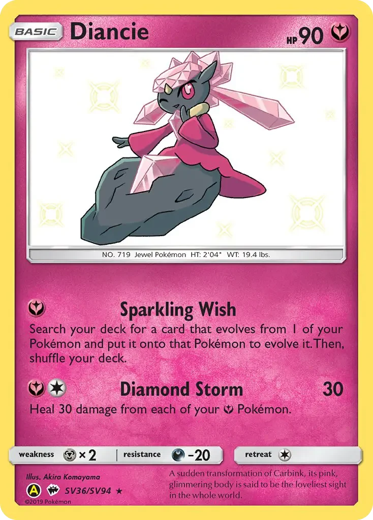 Carte Pokémon Diancie — Destinées Occultes