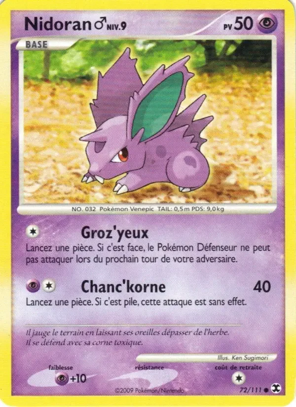 Carte Nidoran♂ Niv. 9
