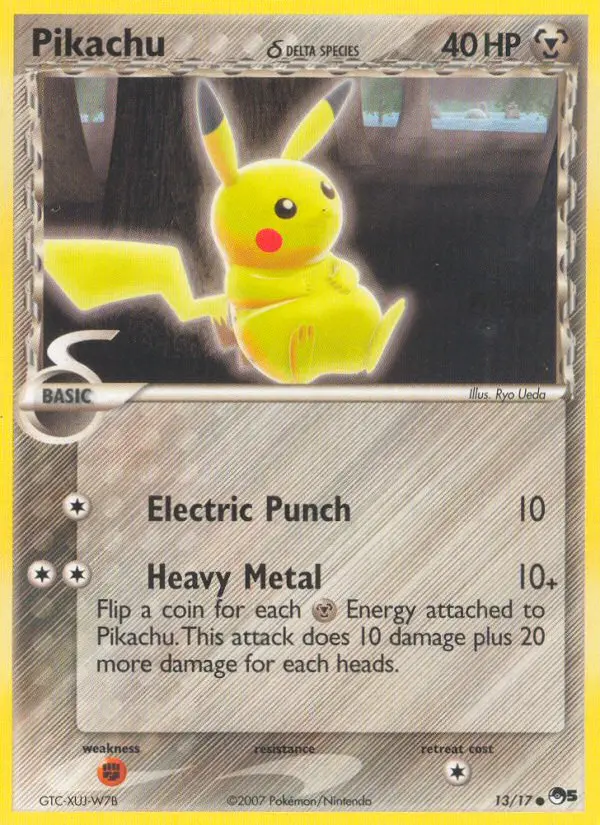 Carte Pikachu δ