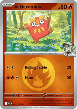 Carte Pokémon Darumarond de N — Héros Transcendants