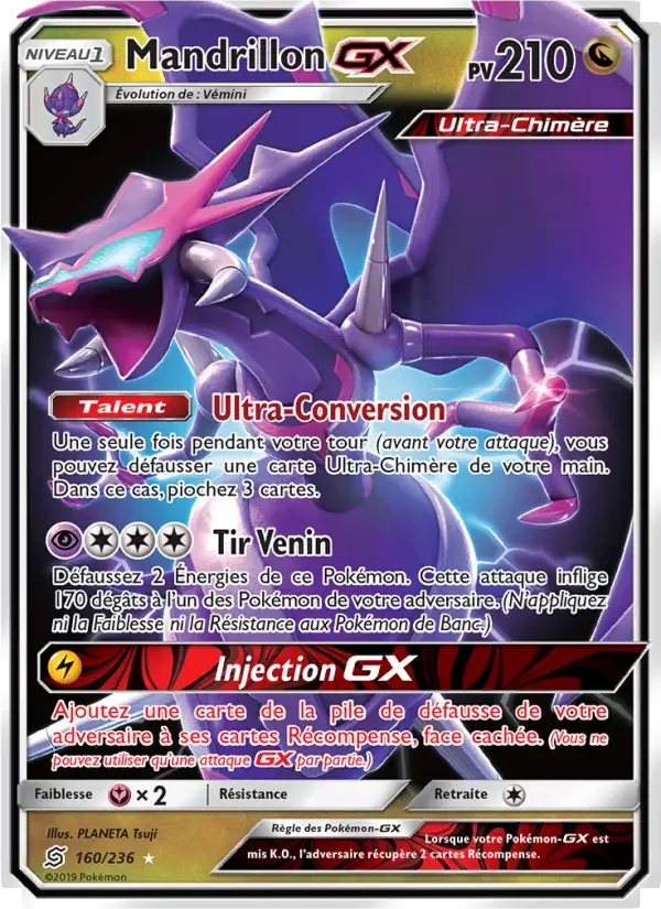 Carte Mandrillon GX