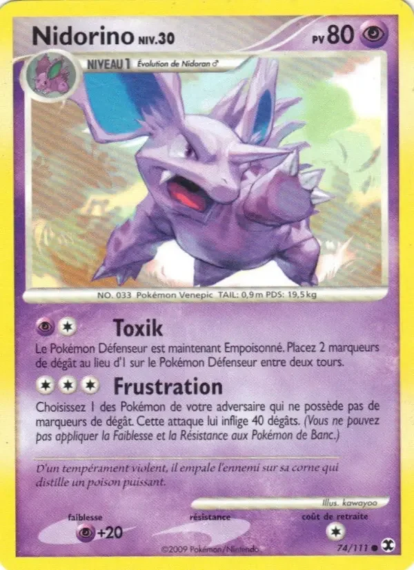 Carte Nidorino Niv. 30