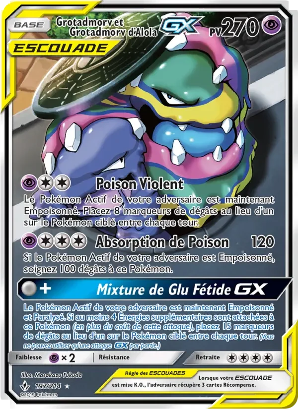 Carte Grotadmorv et Grotadmorv d’Alola GX