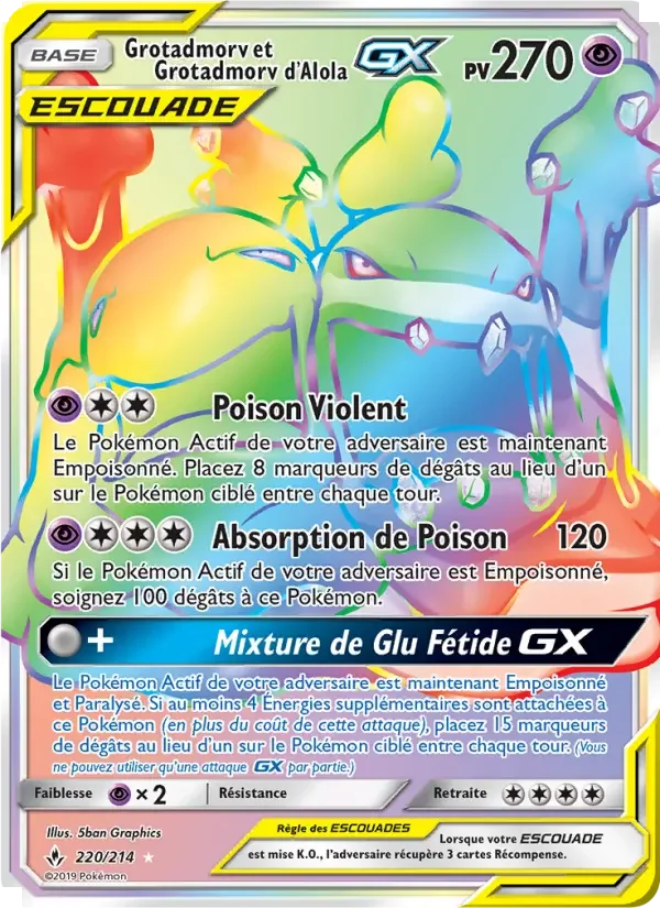 Carte Grotadmorv et Grotadmorv d’Alola GX
