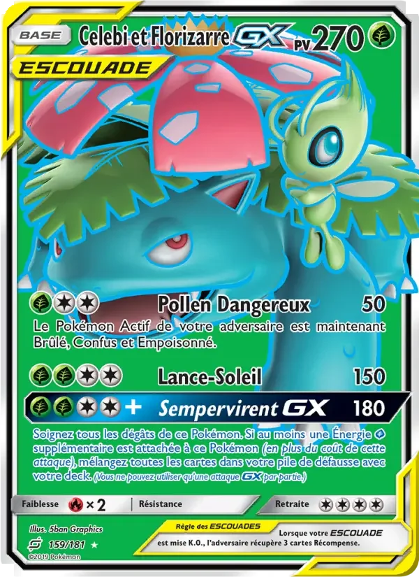 Carte Celebi et Florizarre GX