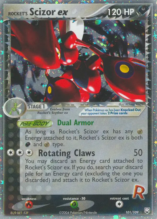 Carte Rocket's Scizor ex