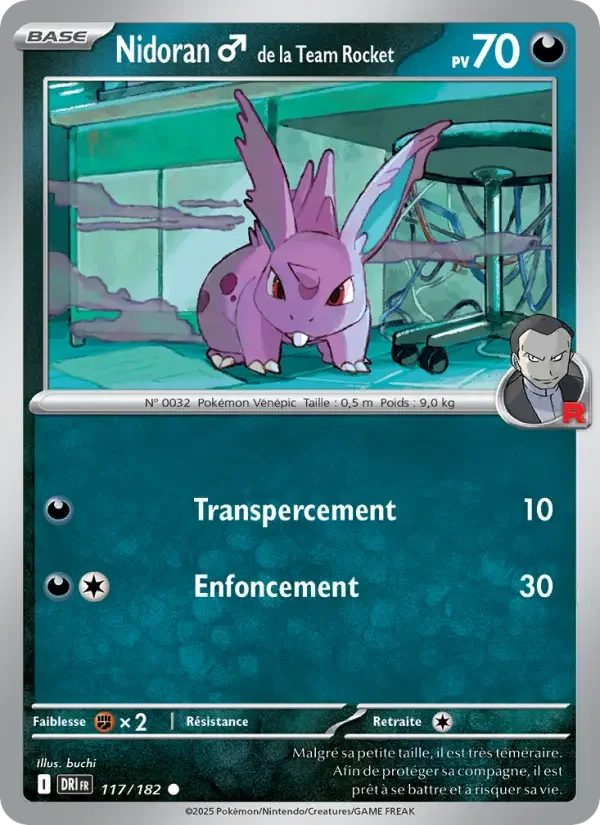 Carte Nidoran♂ de la Team Rocket