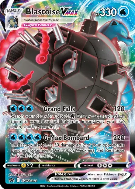 Carte Pokémon Tortank-VMAX — Jumbo