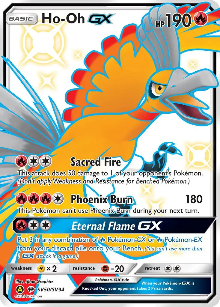 Carte Pokémon Ho-Oh-GX — Destinées Occultes