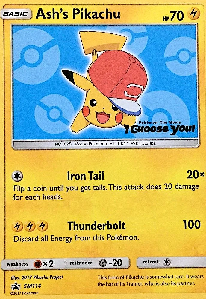Carte Pikachu de Sacha