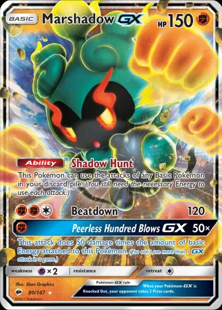 Carte Pokémon Marshadow-GX — Jumbo