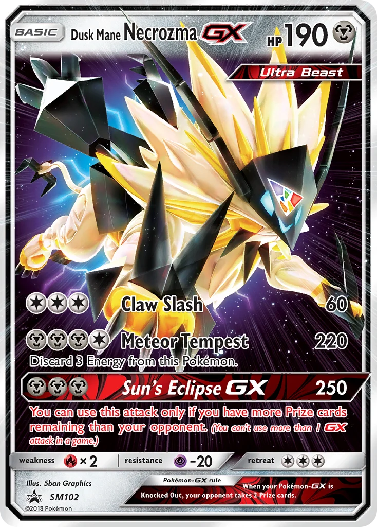Carte Necrozma Crinière du Couchant GX