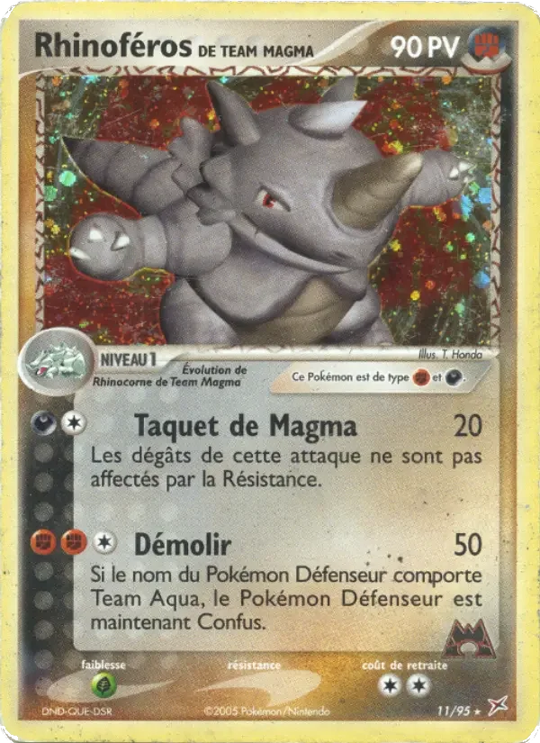 Carte Rhinoféros de Team Magma