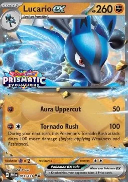 Carte Pokémon Lucario-ex — Évolutions Prismatiques