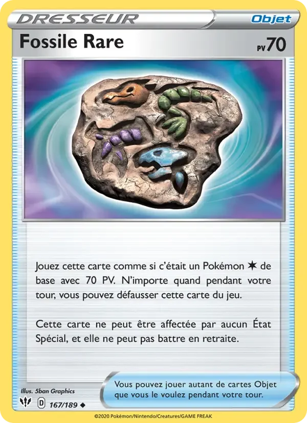 Carte Fossile Rare