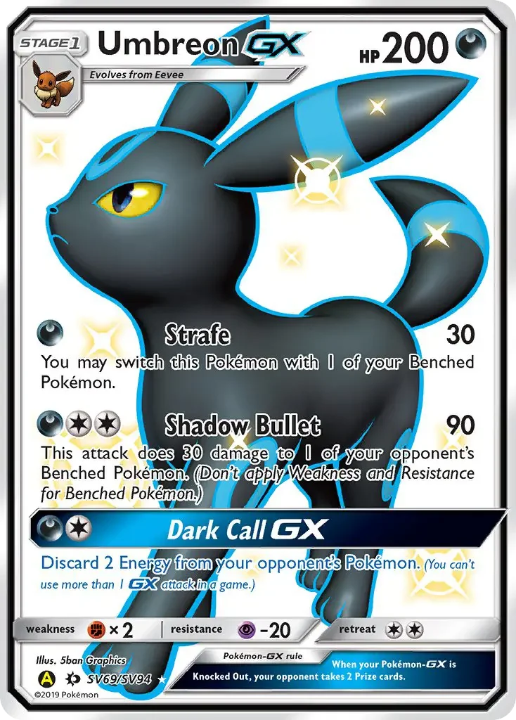 Carte Pokémon Noctali-GX — Destinées Occultes
