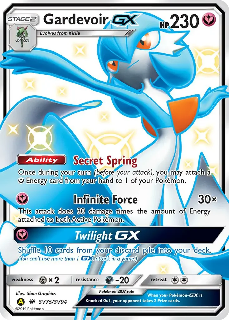 Carte Pokémon Gardevoir-GX — Destinées Occultes