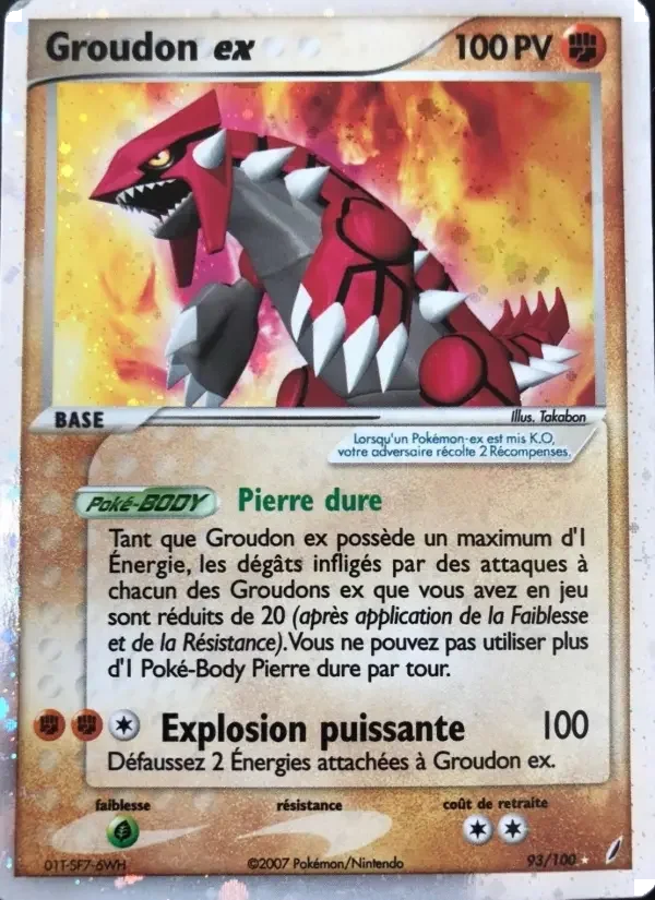 Carte Groudon ex