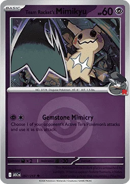 Carte Pokémon Mimiqui de la Team Rocket — Héros Transcendants