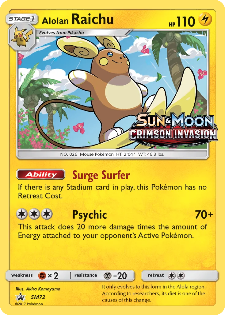 Carte Raichu d’Alola
