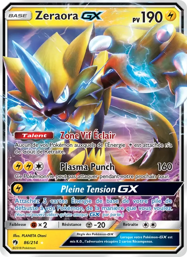 Carte Zeraora GX