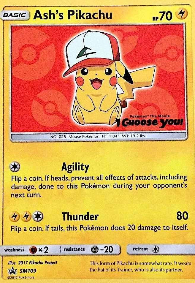 Carte Pikachu de Sacha
