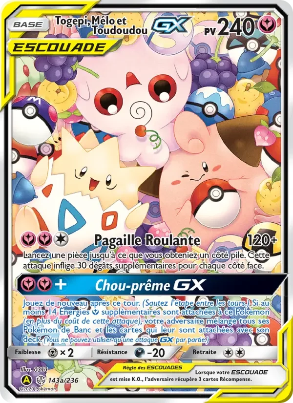 Carte Togepi, Mélo et Toudoudou GX